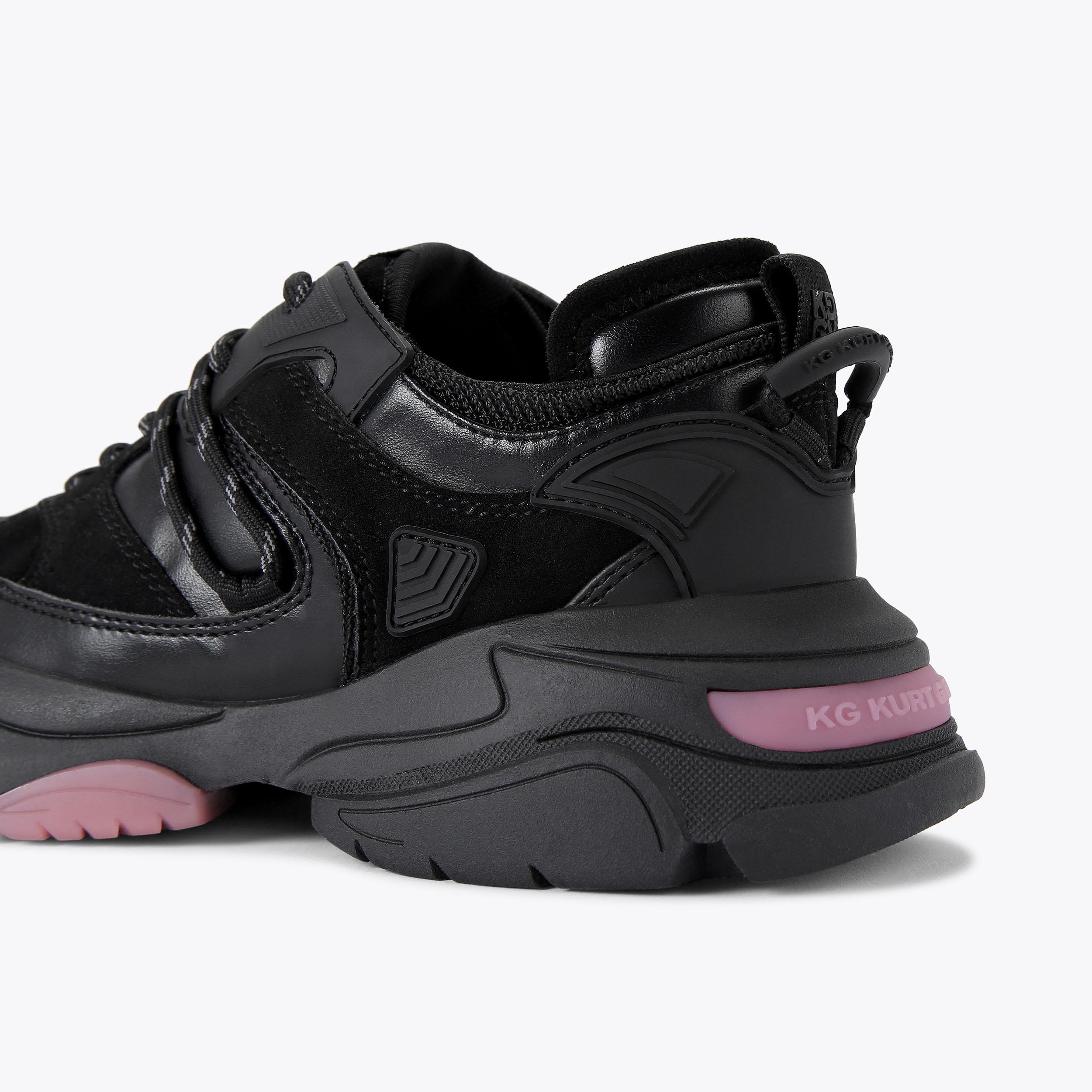 LENNOX Black Chunky Sneaker by KG KURT GEIGER