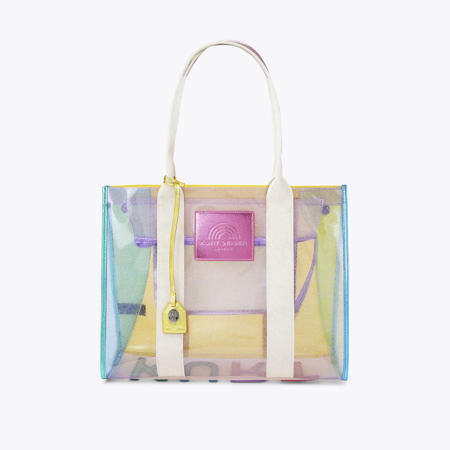 *p(R)ojectR® Glitter Tote Bag VINYL LG SOUTHBANK TOTE Vinyl Glitter Tote Bag by KURT GEIGER LONDON