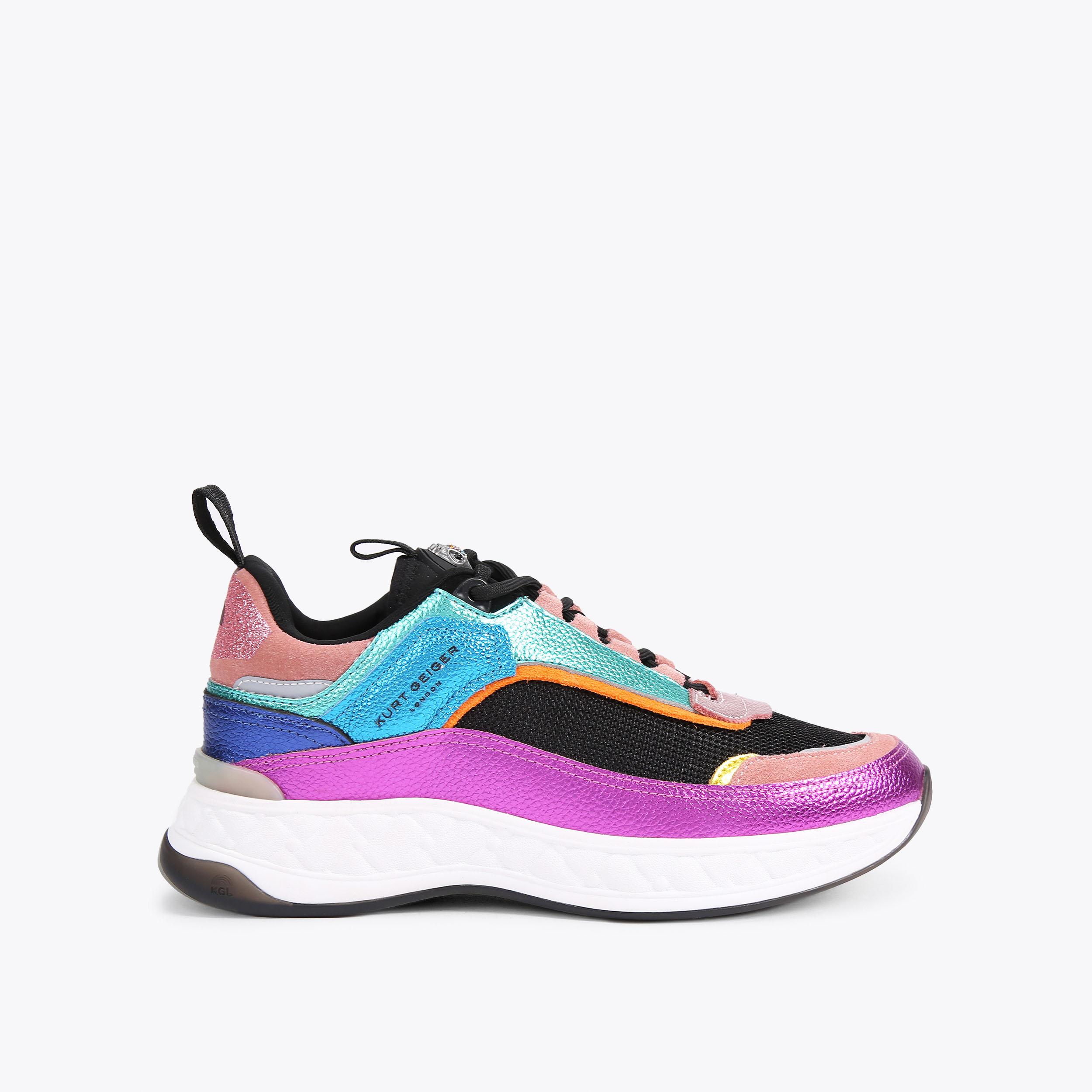 KENSINGTON SNEAKER Multi-Colour Lace Up Chunky Trainers by