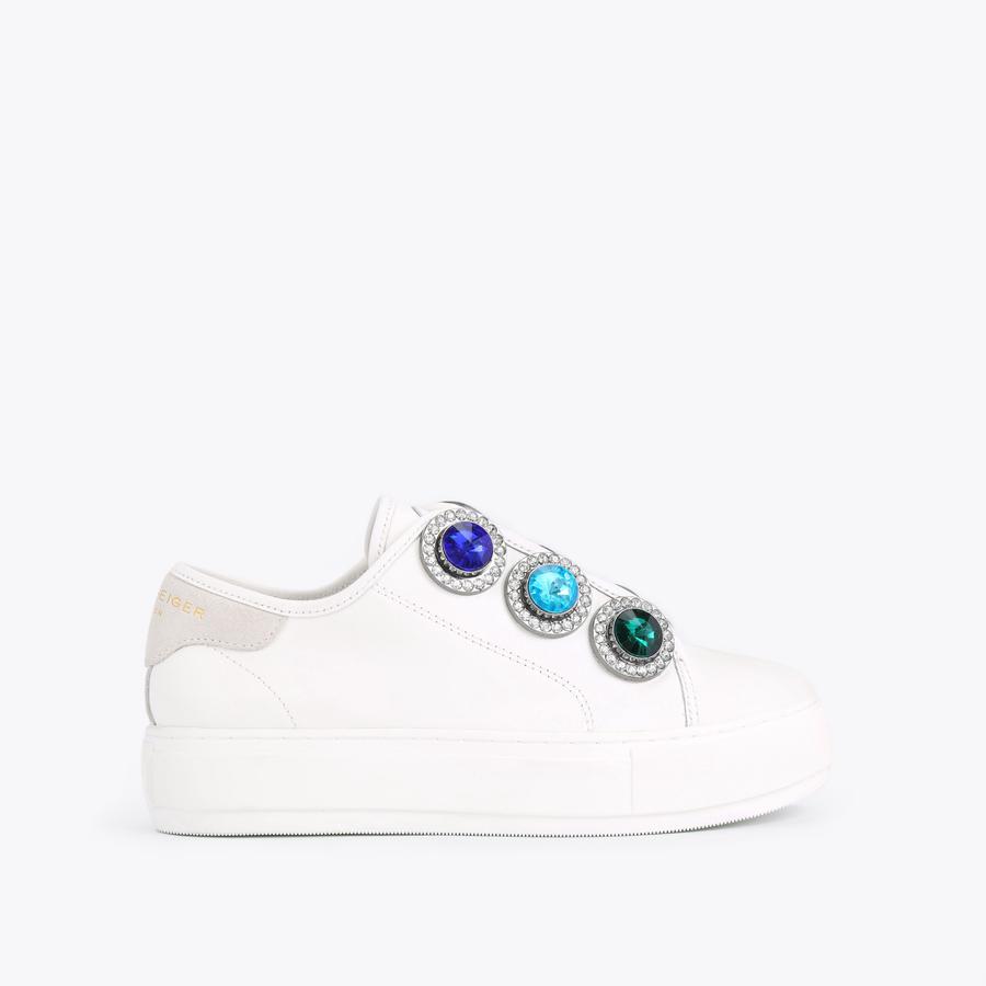 Luckyページ1 LANEY OCTAVIA White Leather Slip On Sneakers by KURT GEIGER